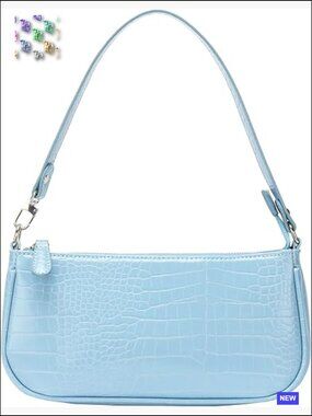 Crocodile Effect Faux Leather Clutch Chain Shoulder Bag Retro Y2K Classic